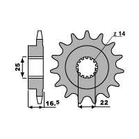 CHT WYPRZEDAŻ ZĘBATKA TYLNA 2114 14 DUCATI 749 03-06 (JTF741.14) (ŁAŃC. 525)