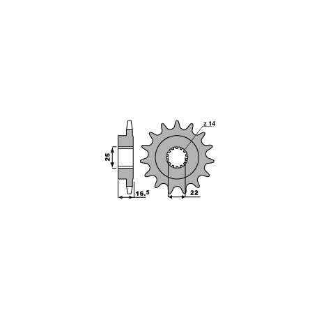 CHT WYPRZEDAŻ ZĘBATKA TYLNA 2114 14 DUCATI 749 03-06 (JTF741.14) (ŁAŃC. 525)