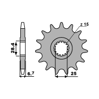 PBR ZĘBATKA PRZEDNIA 2168 14 18NC (ŁAŃC. 520)