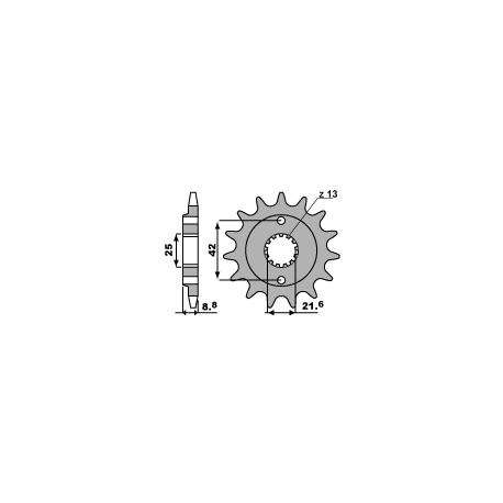 PBR ZĘBATKA PRZEDNIA 525 16 18NC KAWASAKI GPZ 500S 87-05 (ŁAŃC. 520) (JTF512.16)