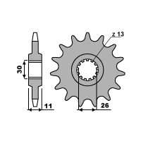 PBR ZĘBATKA PRZEDNIA 579 17 18NC YAMAHA FZ1 06-15, R1 04-14, FJ, XJR (JTF579.17) (ŁAŃC. 530)