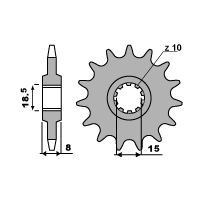 PBR ZĘBATKA PRZEDNIA 599 12 18NC (ŁAŃC. 415)