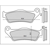 BRENTA KLOCKI HAMULCOWE KH363 BMW F 800R 09-10, R850/1100/1150/1200, K1200/1300 TYŁ (FT 3084)