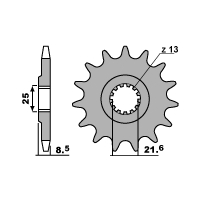 PBR ZĘBATKA PRZEDNIA 2137 16 18NC KAWASAKI Z 1000 03-06, ZX 9R 02-03 (JTF1537.16) (ŁAŃC. 525)