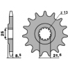 PBR WYPRZEDAZ ZĘBATKA PRZEDNIA 2137 16 18NC KAWASAKI Z 1000 03-06, ZX 9R 02-03 (JTF1537.16) (ŁAŃC. 525)