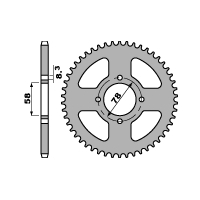 PBR ZĘBATKA TYLNA 810 42 F SUZUKI GN 125/ GS 125 (ŁAŃC. 428) (JTR810.42)