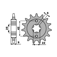 PBR ZĘBATKA PRZEDNIA 276 16 18NC HONDA CB 400N/CM 400T 81-83 (JTF276.16) (ŁAŃC. 520)