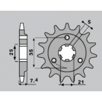 PBR ZĘBATKA PRZEDNIA 437 15 18NC suzuki dr600/650 '85-95 (-1) (ŁAŃC. 520)