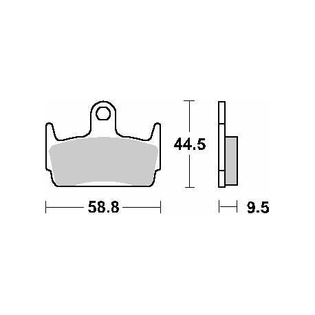 SBS WYPRZEDAŻ KLOCKI HAMULCOWE KH234 STREET CERAMIC HONDA SZX 50 X8R '98-'04, KYMCO DD 50 SNIPER '94-'96, HEROISM 150 '95-'97, S