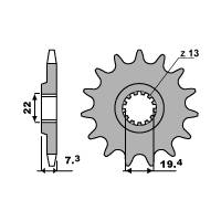 PBR ZĘBATKA PRZEDNIA 434 15 18NC GN 250/ GZ 250 (ŁAŃC. 520)