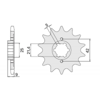 CHT ZĘBATKA PRZEDNIA 576 19 YAMAHA XT 350 85-00 (JTF 576.19)