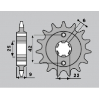 CHT ZĘBATKA PRZEDNIA 276 15 HONDA CB250N 81-83 (JTF276.15)