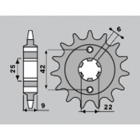 CHT ZĘBATKA PRZEDNIA 276 15 HONDA CB250N 81-83 (JTF276.15)