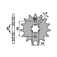 PBR ZĘBATKA PRZEDNIA 425 16 18NC SUZUKI RG 125 92-96 (ŁAŃC. 428)