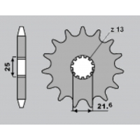 CHT ZĘBATKA PRZEDNIA 518 13 KAWASAKI KZ/GPZ 650/750 (518-13) (JTF518.13)