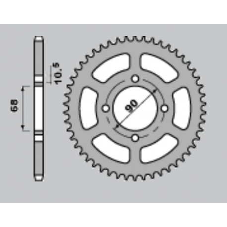 JR WYPRZEDAŻ ZĘBATKA TYLNA 243 45 HONDA MTX 80R2 '87-'92 (JTR241.45)