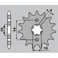 PBR ZĘBATKA PRZEDNIA 263 14 18NC YAMAHA JUNAK 125 (ŁAŃC. 428)