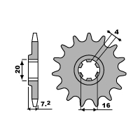 PBR ZĘBATKA PRZEDNIA 413 14 18NC (ŁAŃC. 420)