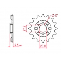 GROSSKOPF PROMOCJA ZĘBATKA PRZEDNIA 2133 13 SUZUKI RMZ 450 '05-'12, RMX 450 '10-'19 (JTF1441.13)