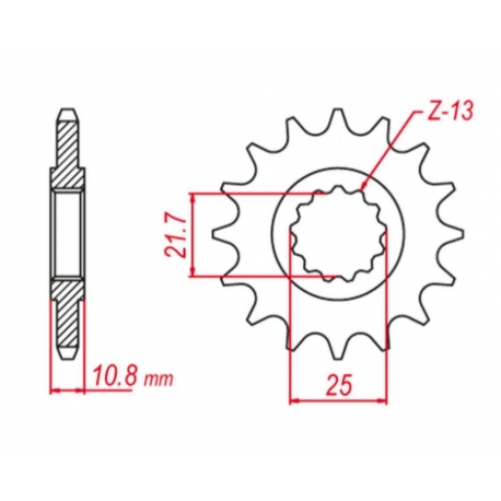 GROSSKOPF PROMOCJA ZĘBATKA PRZEDNIA 2142 14 YAMAHA YZF R6 '06-'20 (-2) (JTF1586.14)