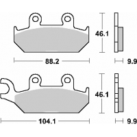 SBS PROMOCJA KLOCKI HAMULCOWE KH172 STREET STANDART CERAMIC KOLOR CZARNY