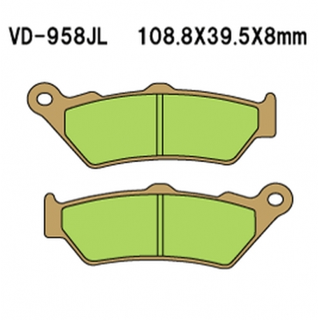 VESRAH KLOCKI HAMULCOWE KH209/KH209/2 SPIEK METALICZNY (ZŁOTE) (MADE IN JAPAN)