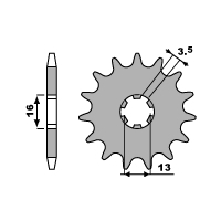 PBR ZĘBATKA PRZEDNIA 415 12 18NC YAMAHA RD 50 MX (ŁAŃC. 420)