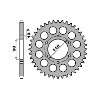 PBR ZĘBATKA TYLNA 850 33 F YAMAHA XS650 75-81 (ŁAŃC. 530) (JTR850.33)