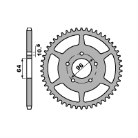 PBR ZĘBATKA TYLNA 254 43 C45 HONDA XL 200R 81-84 (ŁAŃC. 520)