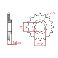 MTX PARTS ZĘBATKA PRZEDNIA 7005 13 KTM SX 65 '98-'18 (JTF1906.13) (ŁAŃC. 420)