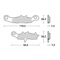 KYOTO WYPRZEDAŻ KLOCKI HAMULCOWE KH258 / KH349 KAWASAKI KX 80/85/100 '97-20, SUZUKI RM 85 '05-20 PRZÓD, KAWASAKI KFX 450R 08-14,