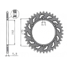 SUNSTAR ZĘBATKA TYLNA 856 43 YAMAHA TT600R '98-'03, TT600S '93-'95, YFZ 350 BANSHEE`89-06 (JTR853.43)* (ŁAŃC. 520) (85643JT)