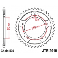 JT ZĘBATKA TYLNA 334 46 TRIUMPH 750/900/955/1000/1200 TROPHY/DAYTONA/SPRINT/TIGER/TRIDENT '91-03' (33446JT) (ŁAŃC.530)