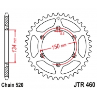 JT ZĘBATKA TYLNA 489 47 KAWASAKI KX/KXF `84-20 (48947JT) (ŁAŃC. 520)