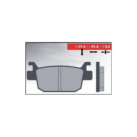 BRENTA KLOCKI HAMULCOWE KH415 SPIEK METALICZNY (ZŁOTE) (FT 4082)