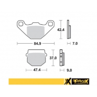 PROX KLOCKI HAMULCOWE KH83 KAWASAKI KX 80 '88-'96, KDX 125 '90-'94, KMX 125 '86-'98, SUZUKI RM 80 '86-'01, RM 85 '02-'04 PRZÓD