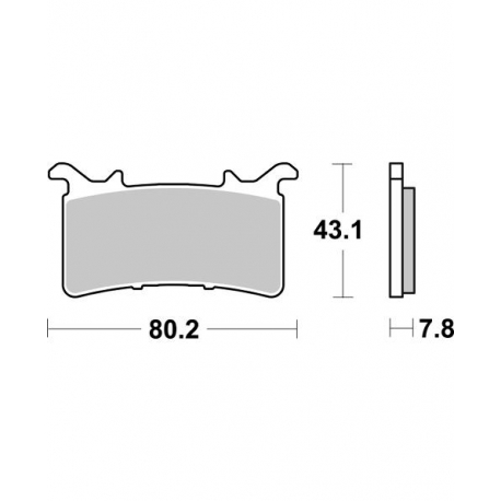 SBS KLOCKI HAMULCOWE KH757 RACING DUAL CARBON BMW M 1000 RR '21-'23, HONDA CBR 1000 RR '20-'22 PRZÓD KOLOR ZŁOTY