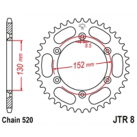 JT ZĘBATKA TYLNA 4500 51 BMWG 450X '08-11 (450051JT) (ŁAŃC. 520)