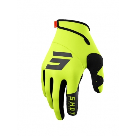 SHOT RACING WYPRZEDAŻ RĘKAWICE SOFTSHELL ZIMOWE TRAINER 2.0 NEON YELLOW KOLOR ZÓŁTY NEON/CZARNY ROZMIAR 11