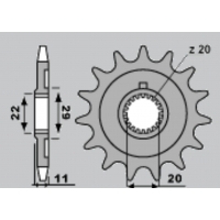 GROSSKOPF PROMOCJA ZĘBATKA PRZEDNIA 2275 14 SHERCO 125 SE-R '18-21, 250 SE F/SE F-R '14-20, 300 SE F '14-20 (ŁAŃC. 520)