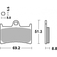 SBS PROMOCJA KLOCKI HAMULCOWE KH252 / KH380 STREET STANDART CERAMIC KOLOR CZARNY