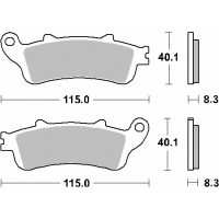 SBS PROMOCJA KLOCKI HAMULCOWE KH261 / KH281 STREET STANDART CERAMIC KOLOR CZARNY PASUJE DO: HONDA FES 250 FORESEIGHT, NSS 250 FO