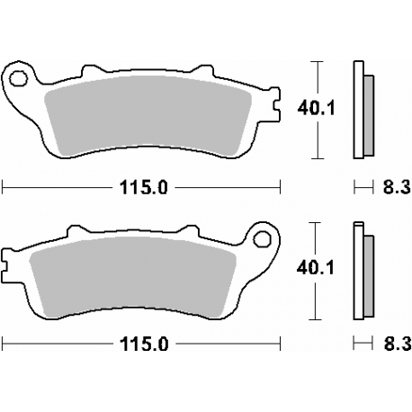 SBS PROMOCJA KLOCKI HAMULCOWE KH261 / KH281 STREET CERAMIC KOLOR CZARNY PASUJE DO: HONDA FES 250 FORESEIGHT, NSS 250 FORZA, FJS 