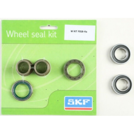 SKF PROMOCJA ZESTAW - ŁOŻYSKA PRZEDNIEGO KOŁA Z USZCZELNIACZAMI I TULEJKAMI KAWASAKI KXF 250 '06-'19, KXF 450 '06-'18 KX 125/250