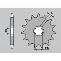 CHT ZĘBATKA PRZEDNIA 568 17 YAMAHA XS 650 75-83, XS 500 (568-17) (JTF568.17)