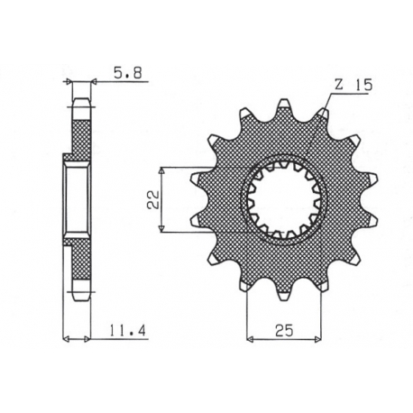 SUNSTAR ZĘBATKA PRZEDNIA 1252 17 KTM LC4 400/600/620/640/690 (JTF1902.17) (ŁAŃC. 520) (125217JT)