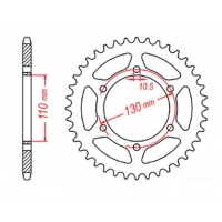 MTX PARTS ZĘBATKA TYLNA 504 41 KAWASAKI GPZ 500S 94-05 (JTR486.41) (ŁAŃC. 520)