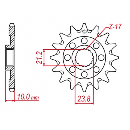 GROSSKOPF PROMOCJA ZĘBATKA PRZEDNIA 2160 14 SUZUKI RMZ 450 '13-'20 (+1) SAMOOCZYSZCZAJĄCA (JTF1443.14SC)* (ŁAŃC. 520)