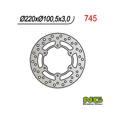 NG TARCZA HAMULCOWA PRZÓD YAMAHA YZ 80/85 '93-'16 SUZUKI RM 85 '05-'23 (220X100X3)