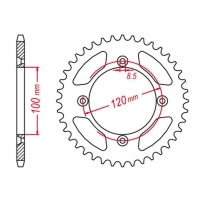 GROSSKOPF PROMOCJA ZĘBATKA TYLNA ALUMINIOWA KOLOR NIEBIESKI 798 56 SUZUKI RM 80/85 '02-'18, YAMAHA YZ 80/85 '93-'20 (JTR798.56)